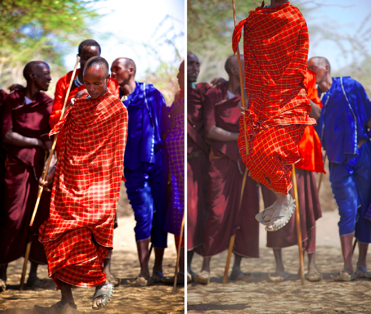 Masai hopper i dans