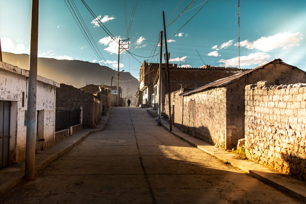 Chivay gader i Peru